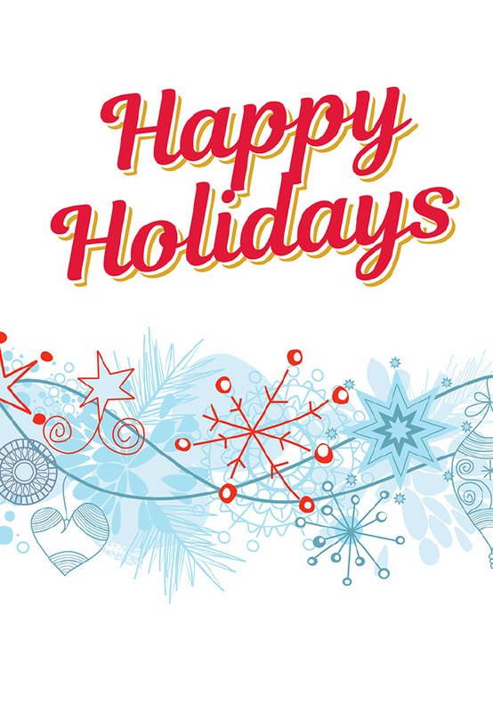 Snowflakes card front