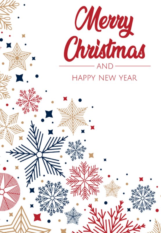 Stars and Snow card front
